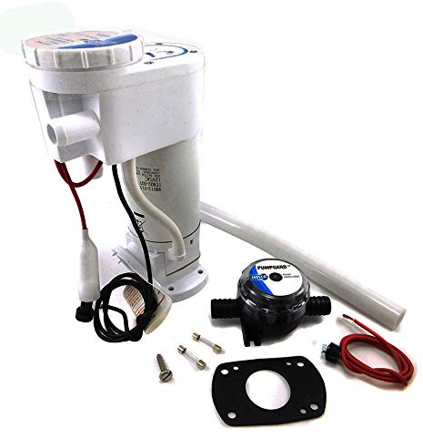 BTK Kit de conversion et de transformation Pompe à main électrique Jabsco 29200-0120 Remplacement facile Blanc Services hygiéniques Aspirateur eau de mer pour rinçage WC Toiltette