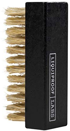 Liquiproof LABS Premium Hog Hair Brush | Suede, Nubuck & Sheepskin Cleaning Brush | Gentle Shoe Care Brush for Trainers, Boots, Leather Goods & Protector Application | Natural Bristles