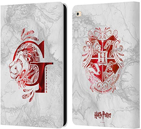 Head Case Designs Offizielle Harry Potter Gryffindor Aguamenti Deathly Hallows IX Leder-Wallet-Hülle Kompatibel mit Apple iPad Air 2 (2014)