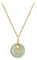 Exquisite Vintage-Donut-Halskette, runder Jade-Anhänger, 925er-Silber-Halskette, Schmuck für Frauen, Hochzeitsgeschenk, Silber, Jade
