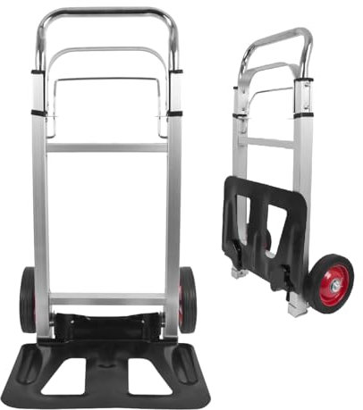 Milestone Camping 25179 Aluminium 90 kg Schwerlastwagen | ideal für Camping, Angeln und Festivals | einfach zu verstauen | robust und langlebig, Silber