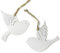 vonHermine Dekohänger Vogel Blumenhänger 2 er Set Metall 12 x 13,5 cm Frühling Oster Deko Weiß