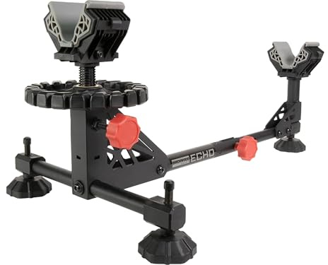 BIRCHWOOD CASEY Echo Durable Adjustable Rifle Shooting Rest with Steel Frame Design & Non-slip Rubber Stock Rest