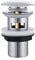 KENES Pop Up Sink Plug, Basin Sink Waste Slotted Pop Up Click Clack Sprung Plug with Overflow for Bathroom Sink, Polished Chrome