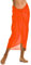 TOSKATOK®Womens Girls Sexy stylish Beach Cover up Black Sarong Skirt-Orange