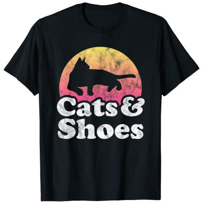 Cats and Shoes Herren oder Damen Katze und Schuh T-Shirt