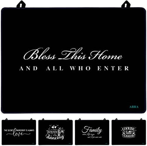 Abra Herdabdeckplatte für Elektroherd, Waschmaschine und Trockner,dicker Naturkautschuk,Glasoberflächenschutz,extra Platz auf der Theke (28.5x20.5 cm, Segen Sie dieses Zuhause und alle die betreten)