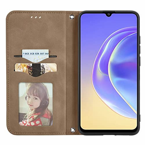 TingYR Case for TCL L10 PRO Cover, Cover Flip Case Stylish Wallet Case with Card Slots Shockproof, Case for TCL L10 PRO Smartphone.(Marrone)