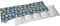 Medi Partners Kirschkernkissen 60x20cm 800g 100% Baumwolle 5 kammern Körnerkissen groß Öko Natur Wärmekissen Kältetherapie abnehmbarer Bezug (Kreaturen)