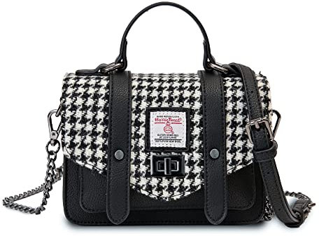 Islander Damen 8308 Babyranzen Umhängetaschen, Schwarz und Weiß Dogtooth