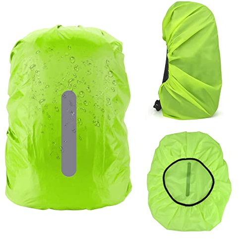 Wasserdichter Regenschutz für Rucksack, wasserdichter Rucksack-Regenschutz, wasserdichte Rucksackabdeckung, regenfester Rucksackschutz, grün, One size