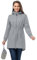 33,000ft Women's Rain Jacket Lightweight Hooded Long Rain Coat Waterproof Jacket Ladies Packable Functional Jacket Windbreaker Breathable Active Outdoor Coats Light Grey 2XL/18