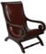 Antyki24 Massiver Ledersessel braun im Kolonialstil – Eleganter Ledersessel Echtleder mit Holzgestell – Bequemer Lesesessel Leder im Vintage Design Sessel – Edler Sessel Wohnzimmer mit Armlehnen