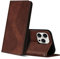 ZONNAVI Hülle für iPhone 15 Pro, PU Leder Handyhülle mit Kartenfächer und Standfunktion, Lederhülle Flip Wallet Case Schutzhülle für iPhone 15 Pro (Braun)