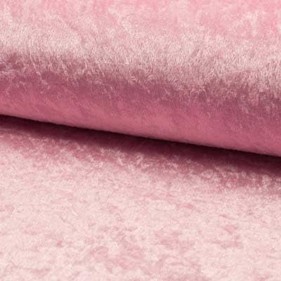 Pannesamt Meterware | 1 Meter | 26 Farben | Brilliant Samt | 145 cm breit | Stoff | Velour (Hell Rosa)