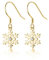 SLUYNZ 925 Sterling Silber Schneeflocke Ohrringe Tropfen für Damen Kleine Schneeflocke Ohrringe (B-Gold)