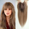 EMMOR Haartopper für Frauen, Haarverlustabdeckung, Haarverdichtung für Frauen mit dünner werdendem Haar, Echthaar, 150% Dichte, Seidenbasis, drei Clips im Topper, 14 Zoll, Farbe 4#.