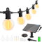 ZOTOYI Solar Lichterkette Aussen 45m, LED Lichterkette ip65 Außen Solar mit 73+3 G40 Birnen Wasserdich 4 Modi 150FT Outdoor Lichterkette Solar für Hof, Veranda, Partys (Warmweiß)