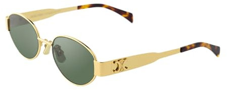CHEYLIZI Sonnenbrillen, High-End-Sonnenbrillen Für Damen, Ovale Sonnenbrille Mit Weitem Bein, Metallisch Und Modisch, Geeignet Für Sonnenschutz, Autofahren, Einkaufen, Party Und Reisen,Green