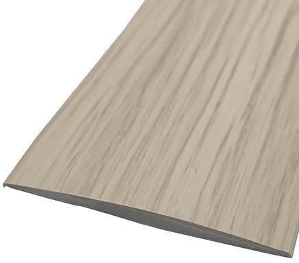 Bande de transition de sol, bande de séparation de sol autocollante en PVC, 1 m x 5 cm, bande de seuil de sol pour carrelage, bois, stratifié, joint les espaces (grain de bois gris)