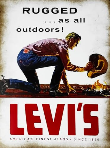 KUSTOM ART Dekoratives Poster für die Wand Serie Vintage Werbung Rugged Kunstdruck auf beschichtetem Papier 40 x 30 cm ohne Rahmen