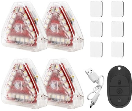 Gotrain 4PCS LED Strobe Drone Light High Brightness 7 Colors LED Strobe Night Anti Collision Lights USB Rechargeable Flashing Lights for Car Motorcycle Aircraft RC Boat Dirt Bike