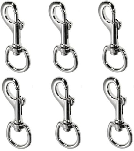 6 Stück 81 * 28mm Robusten Karabinerhaken Hundeleine,Karabiner-Haken mit Drehgelenk,Wirbelkarabiner Zinklegierung 360° Gedreht Bolzenkarabiner,Karabiner Hundeleine für Hundeleinen Schnellverschluss