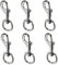 6 Stück 81 * 28mm Robusten Karabinerhaken Hundeleine,Karabiner-Haken mit Drehgelenk,Wirbelkarabiner Zinklegierung 360° Gedreht Bolzenkarabiner,Karabiner Hundeleine für Hundeleinen Schnellverschluss