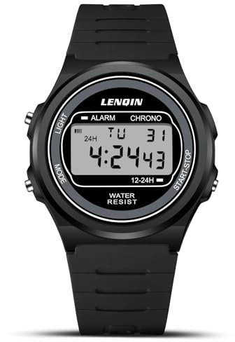 Uhren Herren Digital Herren Uhr Sport Uhr 30m Wasserdicht Armbanduhr Herren mit Wecker, Stoppuhr, LED-Hintergrundbeleuchtung Digitaluhr für Männer