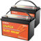 SANFOU 12,8V 100Ah LiFePO4 Batterie Pack 2, 2560Wh Lithium Akku, 5000-15000 Mal Deep Cycle Batterien, perfekt als Stromquelle für Wohnmobile Camping