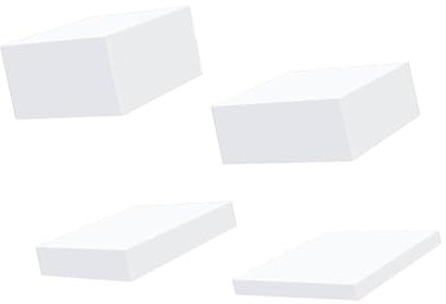 Folpus 4 Stück Acryl-Würfel-Displaybox-Riser, Buffet-Riser für Tisch, Einzelhandelsschaufenster, Catering, Kuchen, Sammlerstücke, Spielzeug, Kosmetik, weiß L