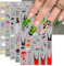Halloween Nail Stickers, 12 Sheets Self-Adhesive Nail Decal Ghosts Pumpkin Cobweb Nail Art Decoration Design Supplies