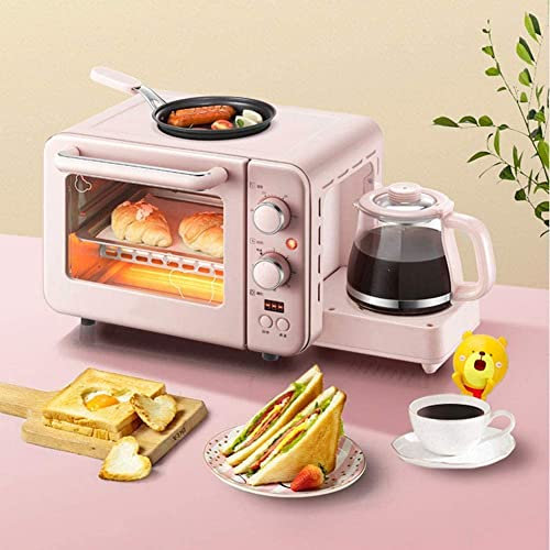 PLJKIHED Heißluftfritteuse-Ofen-Kombination, Konvektionstoaster, Dörrgerät, Funktionen zum Frittieren, Rösten, Dörren, Backen, Aufwärmen (Pink) Nützlich Stabilize