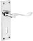 Designer Levers - Victorian Scroll Lever Door Handles - Polished Chrome - 1 Pair - Locking Door Handle - Lock