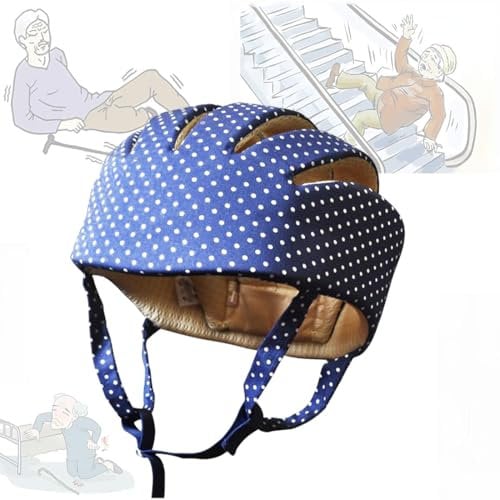 Vcyex Protective Helmet for Elderly - Thick Protection, Fall Prevention Device, Adjustable Soft Helmet for Adults, Epilepsy Seizures, Head Injury Prevention, Safety Bump Cap