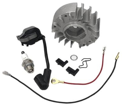 QWETY Kit de bujías de alambre magnético de bobina de encendido de volante, piezas de motosierra, for STIHL, MS180 MS170 MS 180 170 017 018 Bobina De Encendido