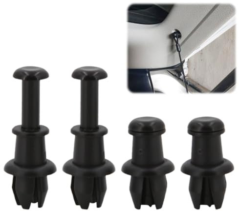 UEAVOID 4 Stück Auto Hutablage Clips,Hutablage String Clip Hakenhalter,Hutablage Haltegurt Clip,Hutablage Seiten Clips,Auto Hutablage Haken Halterung,Halteband Hutablage