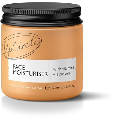 UpCircle Jumbo Gesichtspflege mit Arganpulver 120 ml – pflegende Tagescreme – Vitamin E, Aloe Vera, Glycerin, Shea + Kokosbutter – natürlich, vegan + tierversuchsfrei