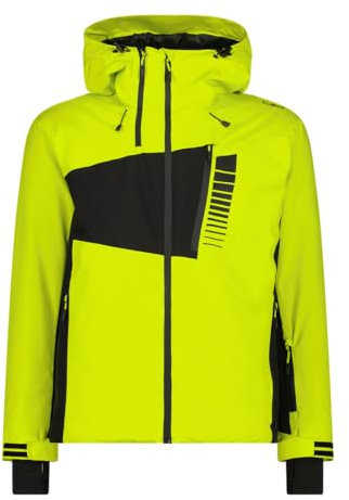 CMP Herren Skijacke aus Twill, 34W4667, Säure/Schwarz, 54
