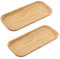 YBCCBY 2 Pz Vassoio Bamboo Rettangolare in Legno,Vassoio da Portata in Bambù,Piatti da Portata in Legno,Vassoio Decorativo Legno per Sottovaso,Torte,Tazze,Caffè (30 x 13 x 2cm)