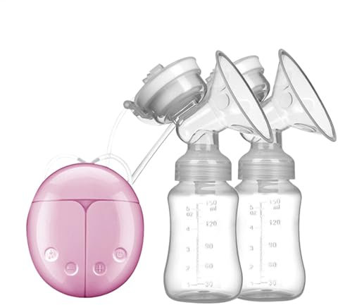 Double Electric Breast Pump LCD Display Electric Breastfeeding Pump with Milk Storage Bags, Silent Breast Pump Massage Automatic Milking Machine for Travel