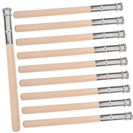 Holzstiftverlängerung 10 Stück Braun für Buntstifte und Wachsmalstifte