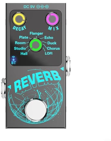 HOHOVYVY Gitarre Digital Reverb Effektor Pedal Eingebauter 9 Digitaler Reverb Basierend True Bypass