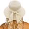 lifwimner Straw Sun Hats for Women UV Protection, Foldable Floppy Bowknot Straw Hats Wide Brim Summer Beach Cap with Chin Strap for Beach Vacation Travel Holiday (UK, Alpha, M, Beige)