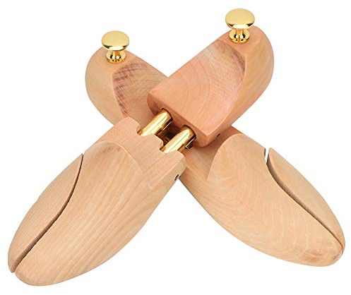 Acouto 2pcs Arbre à Chaussures en Bois, Gardien de Chaussures Réglable pour les Hommes Hommes, Soutien à la Mise en Forme, avec Bague Suspendue, adapté à L'extrusion de Pieds, Protéger de (43 44)