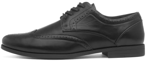 Beckett Mens Black Lace Up Brogue Shoe