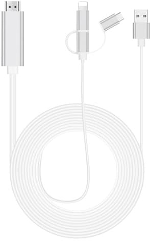 MechKit Cavo HDMI, compatibile con connettori Apple e Android di tipo C, ad alta risoluzione tre in uno