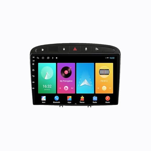 Pantalla Radio para Peugeot 408 308 SW 2012-2020 Android 15 9 Pulgadas Multimedia Pantalla con BT GPS WiFi Radio Backup Camera para, 8 Core 8G+256G