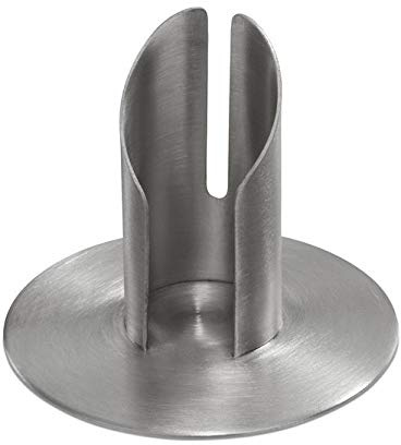 Kerzenleuchter (052.3SS) 30mm Röhren Silber matt gebürstet, Kerzenhalter für Ø 3 cm Altarkerzen und Anlasskerzen