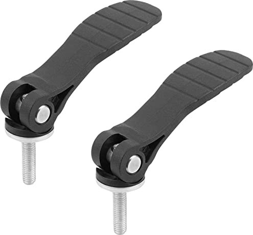 KIPP Exzenterhebel - M6X20 Außengewinde - Griff Kunststoff (Polyamid) 79,6mm - Gewinde Stahl - 2 Stück